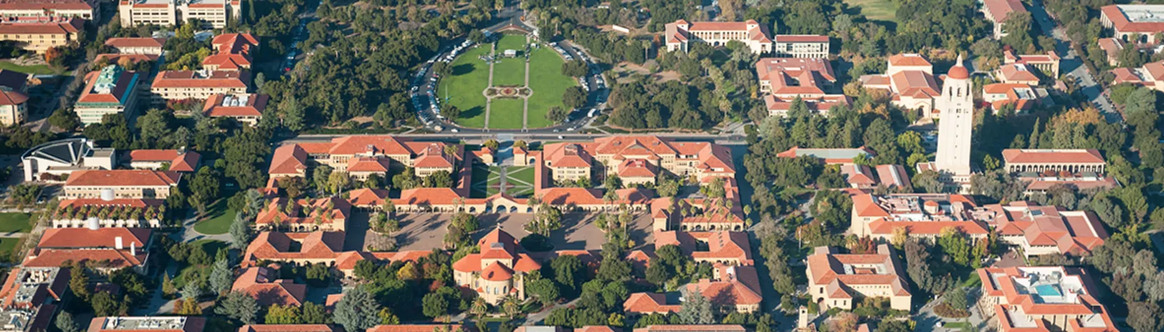 Ariel view of Stanford University