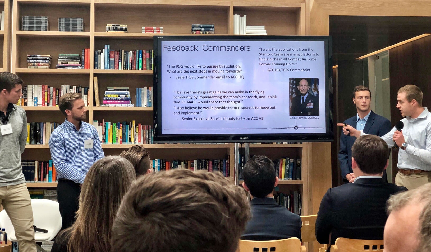 Students present app at competition, Courtesy of Phil Stiefel