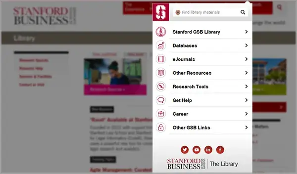 Quick Links to Stanford GSB Resources