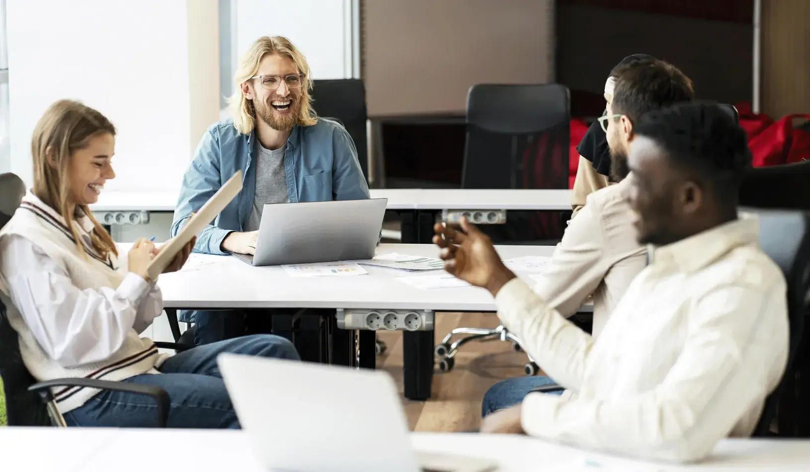 People gathered around a table
