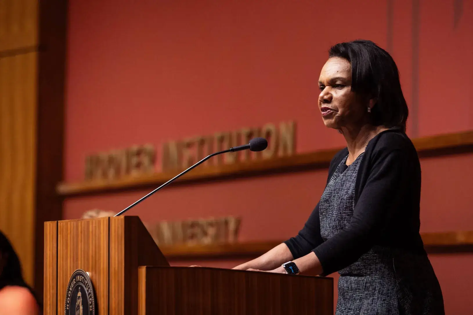 Condoleeza Rice speaking at Hoover conference