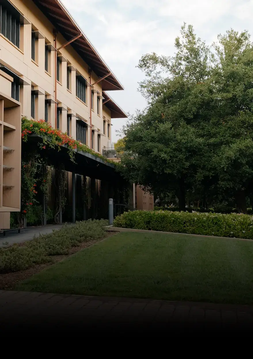 Campus with hoover tower in background
