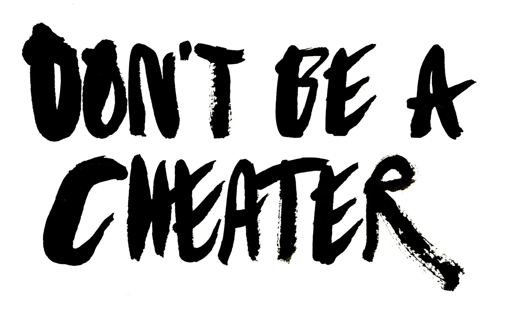 "Don't be a cheater", Illustration by Stina Persson