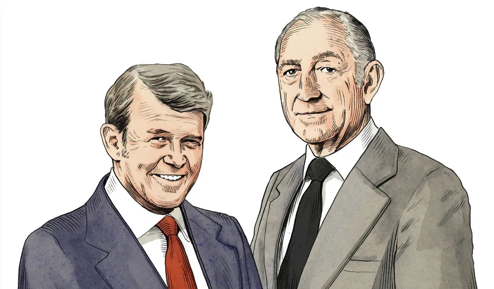William Hewlett, left, and David Packard (Photo by Joe McKendry)