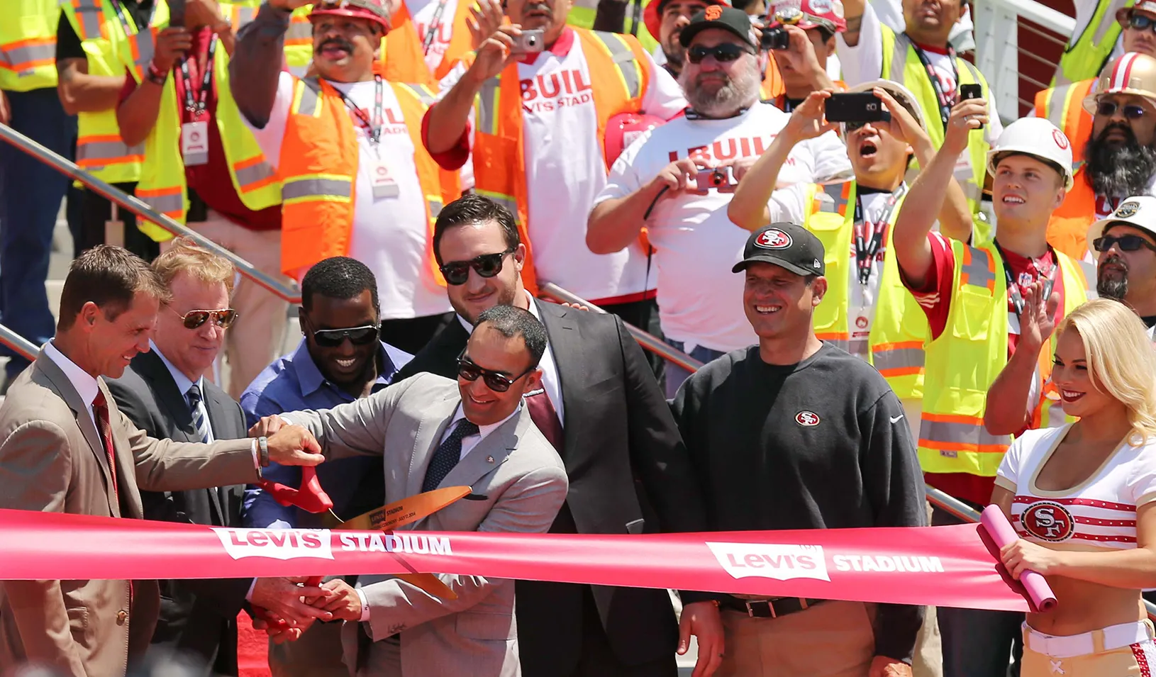 San Francisco 49ers President Paraag Marathe cutting the ribbon at the opening of Levi’s Stadium in 2014 | Kelley L Cox – USA TODAY Sports