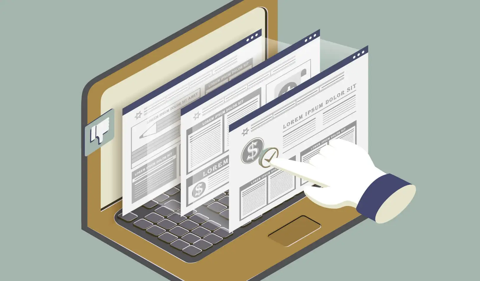 An illustration of clickable content | iStock/Kuo Chun Hung