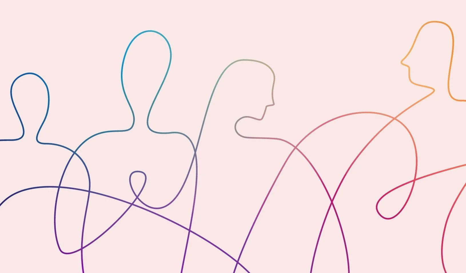 A line drawing of male and female figures. Credit: iStock/fona2