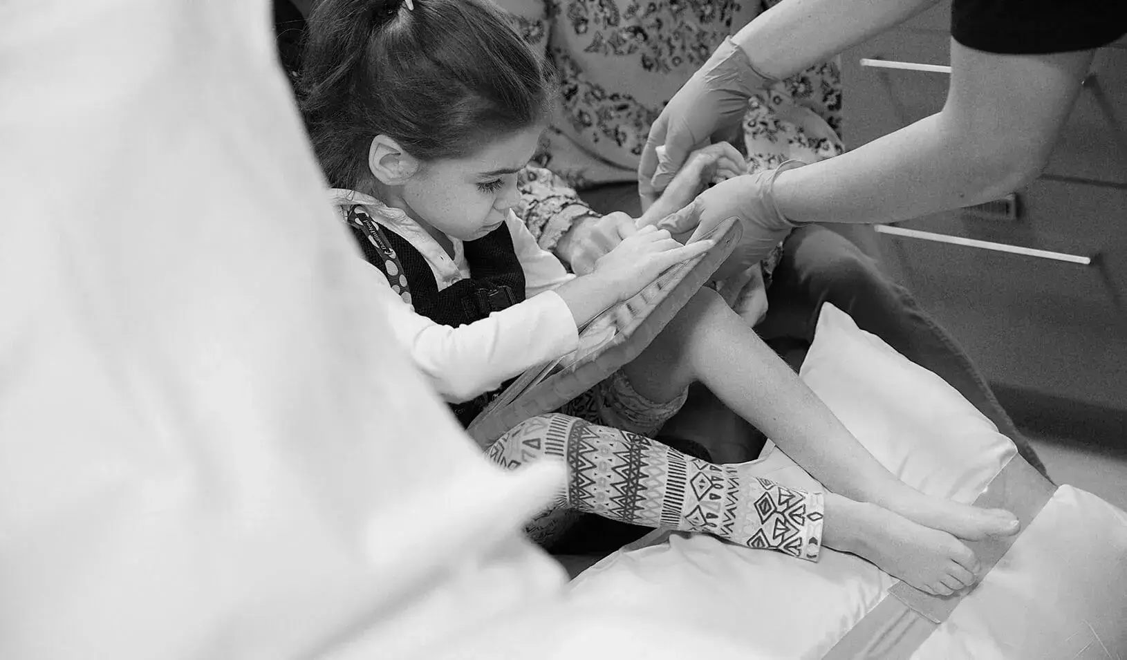Grace Wilsey receiving care at Stanford. Credit: Tom Hood