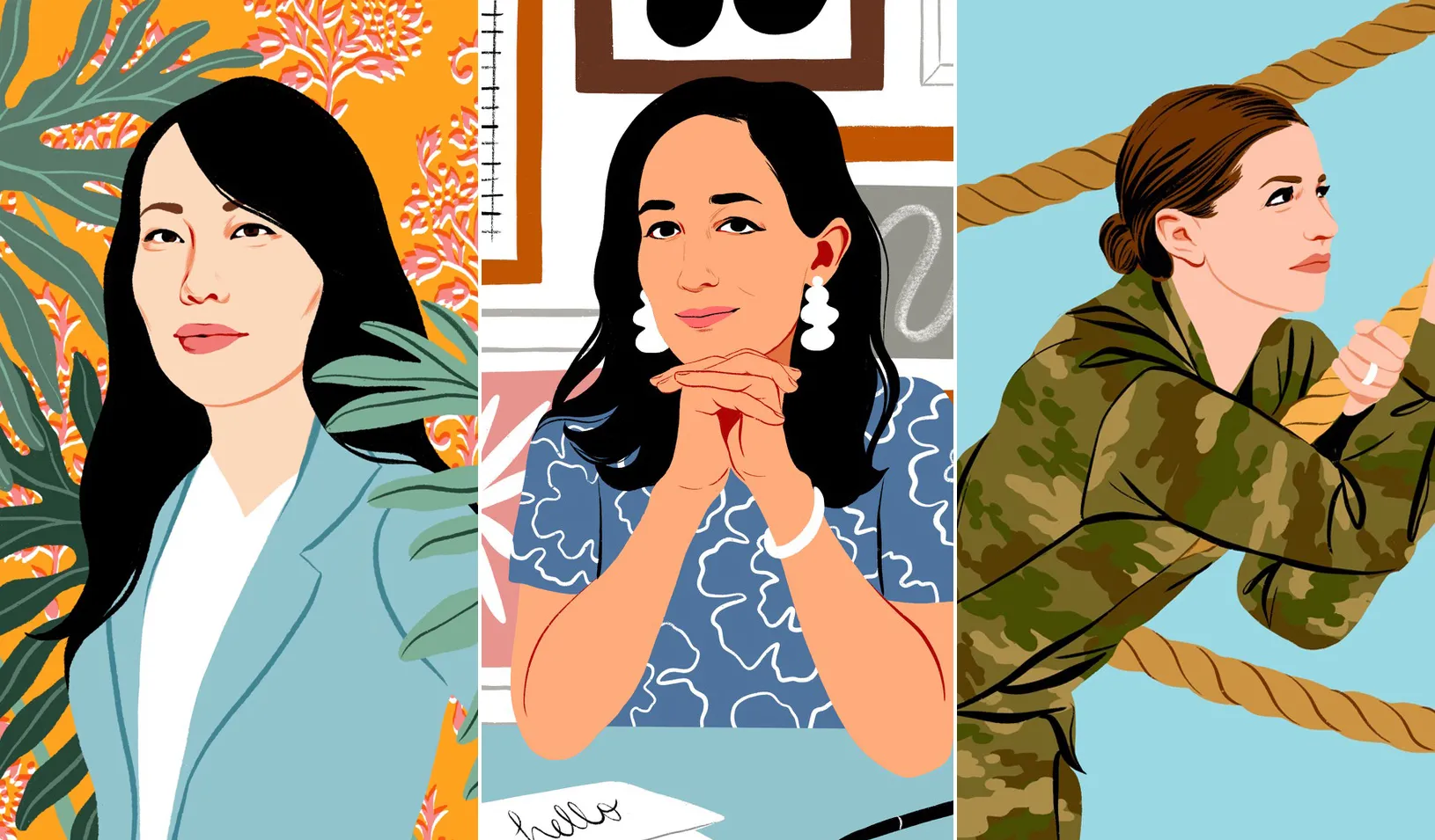 Left to Right: Jane Chen, Mariam Naficy and Emily Núñez Cavness. Credit: Bijou Karmen