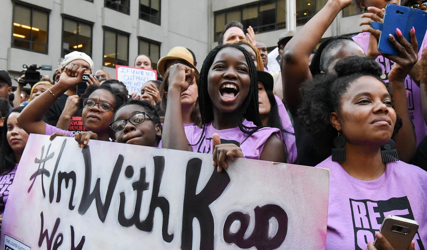 People show support of Colin Kaepernick. Credit: Reuters/Stephanie Keith