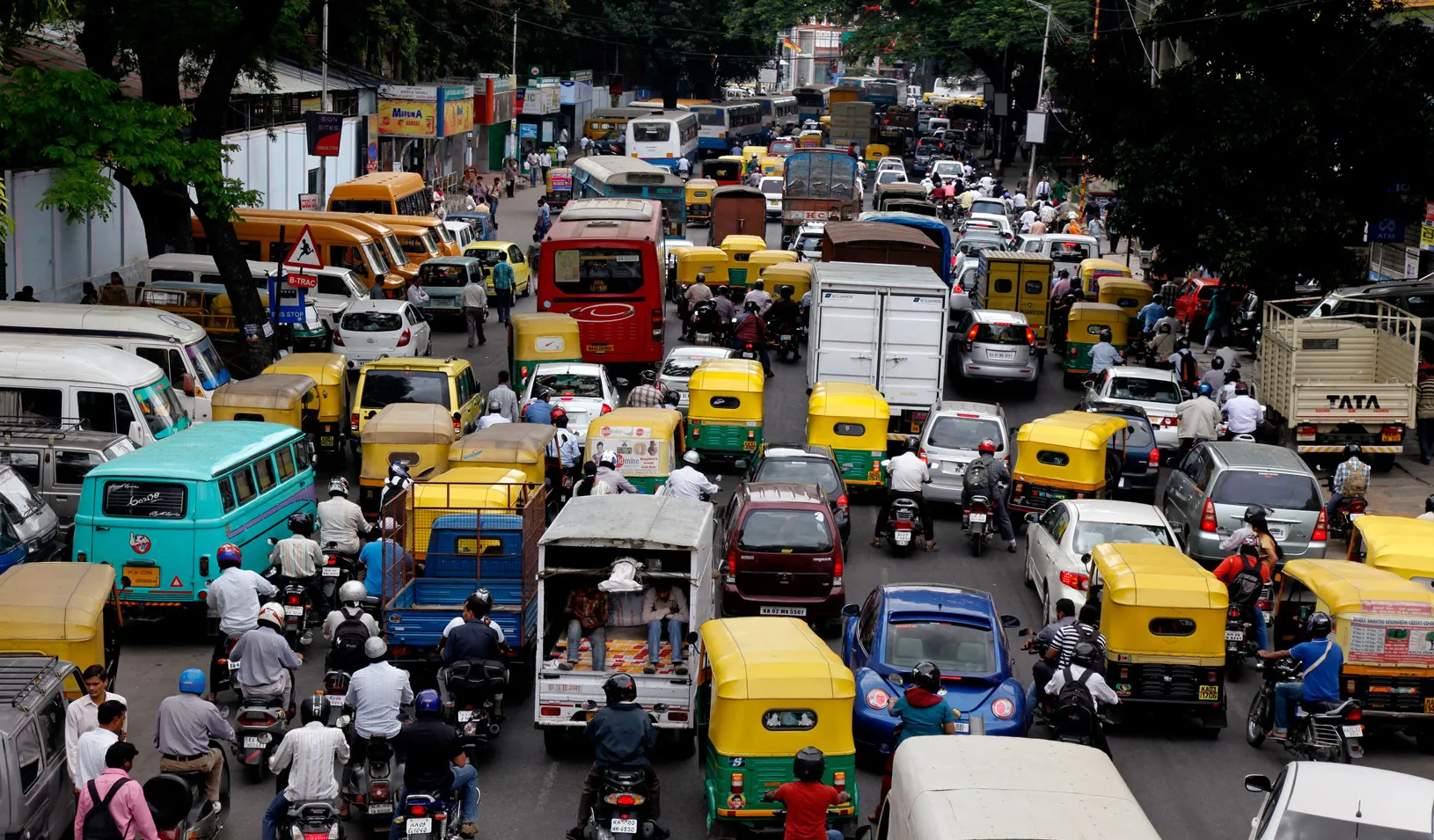 Traffic in Bangalore (Bloomberg/Getty Images photo by Namas Bhojani)