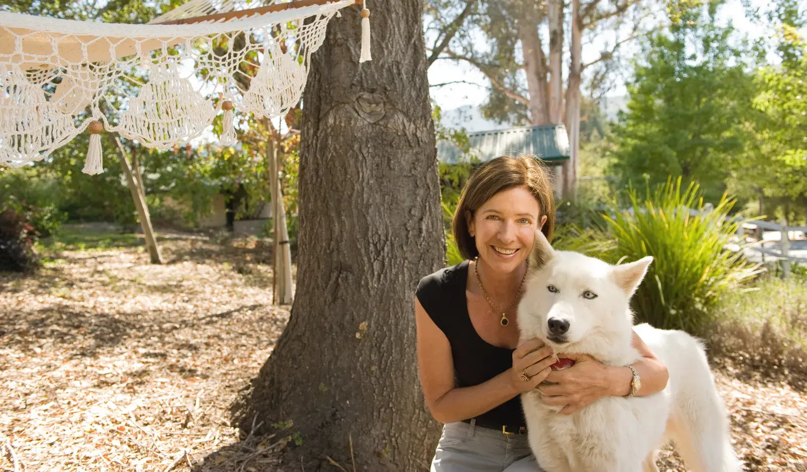 Amanda North with her dog Wolfie