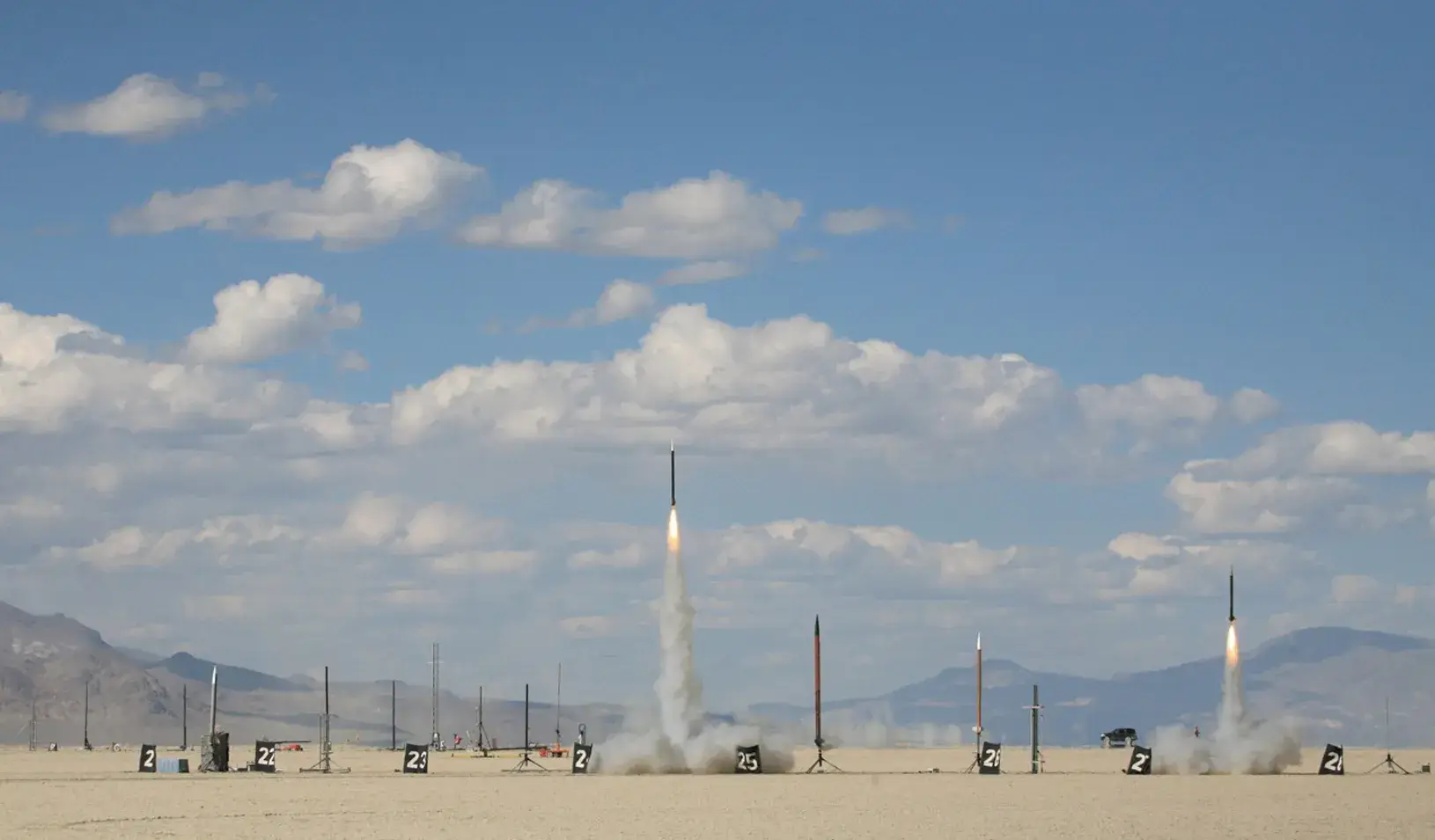 Launching rockets in Nevada's Black Rock Desert