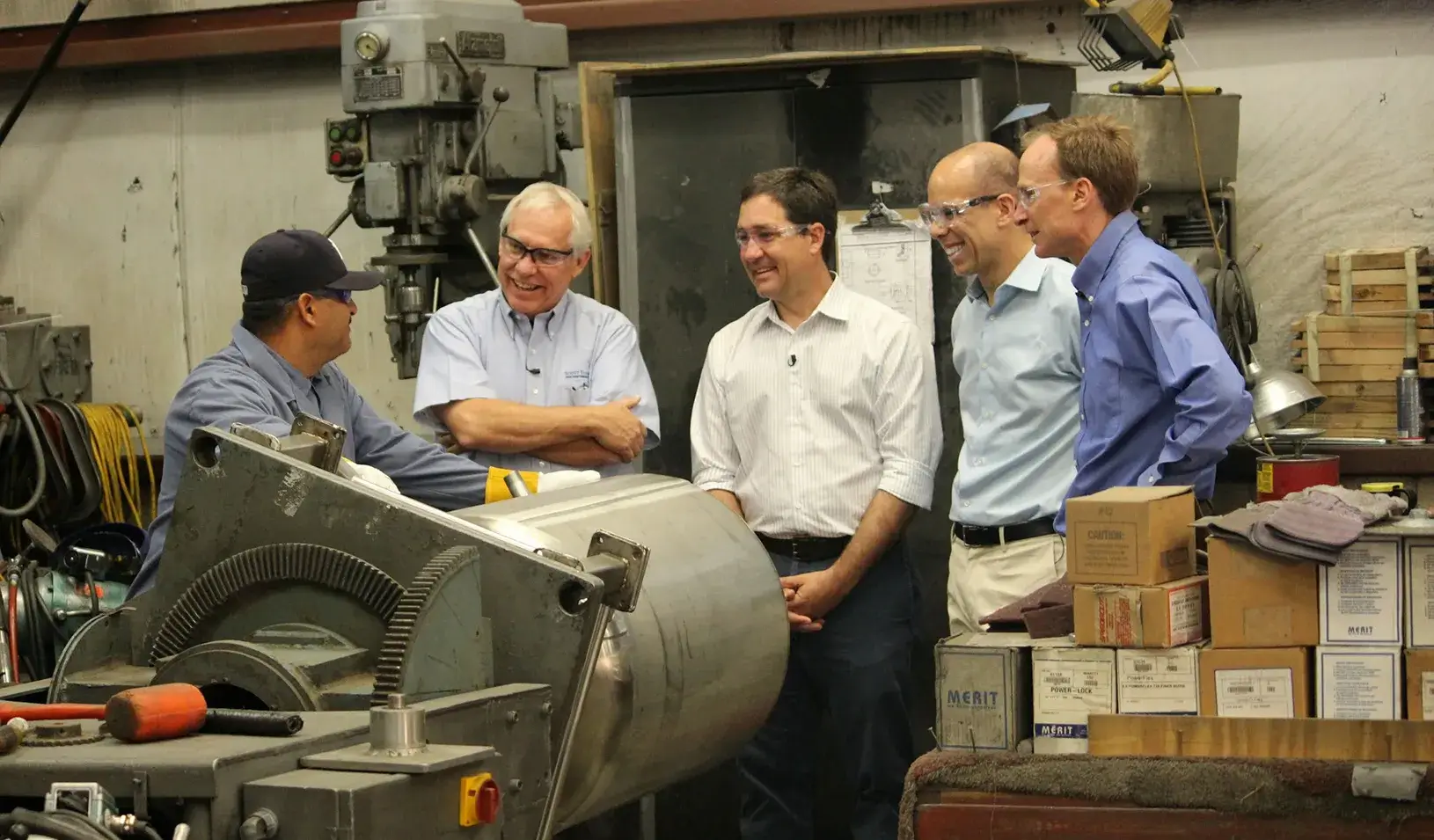 Bill Scott and his workforce at Scott Turbon Mixer