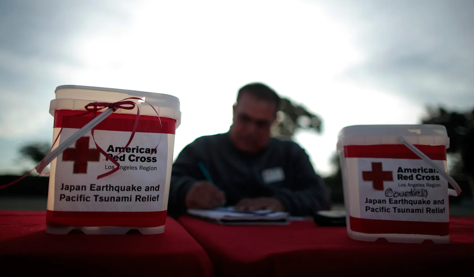 American Red Cross donation buckets | Reuters/Lucy Nicholson