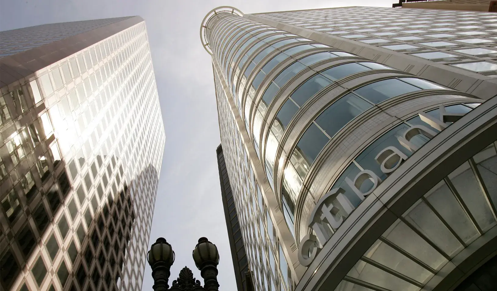 Looking up at San Francisco Skyscrapers