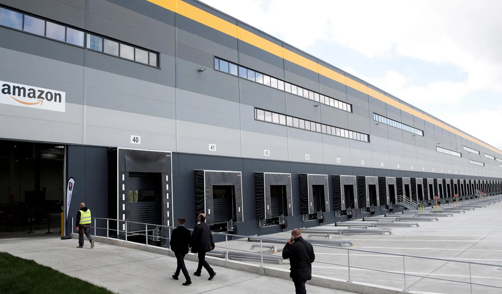 Exterior view of the Amazon factory in Boves, France. Credit: Reuters/Yoan Valat/Pool