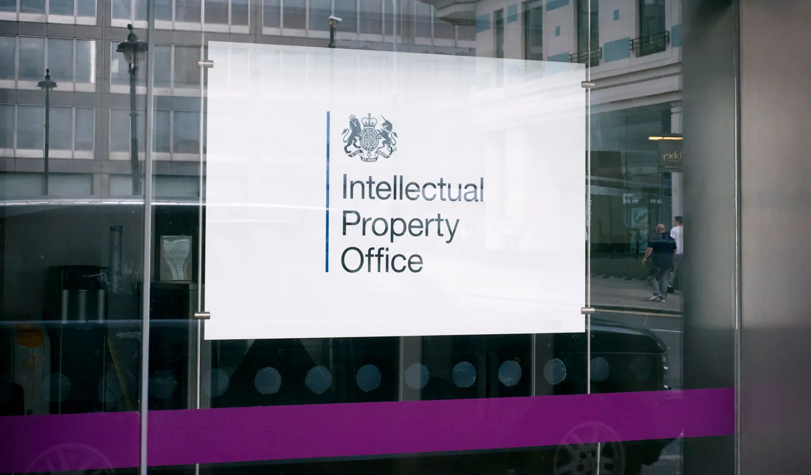 A sign marking the premises of the Intellectual Property Office