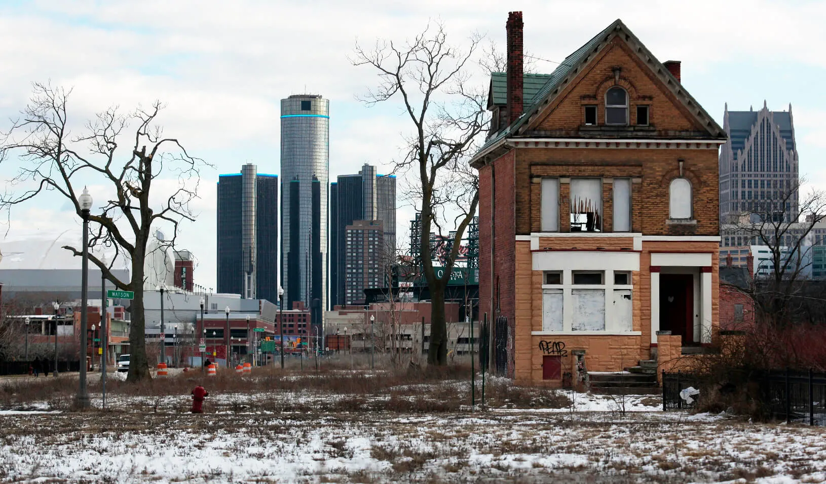 A vacant, boarded up house is seen in a once thriving neighborhood of Detroit, Michigan | Reuters/Rebecca Cook