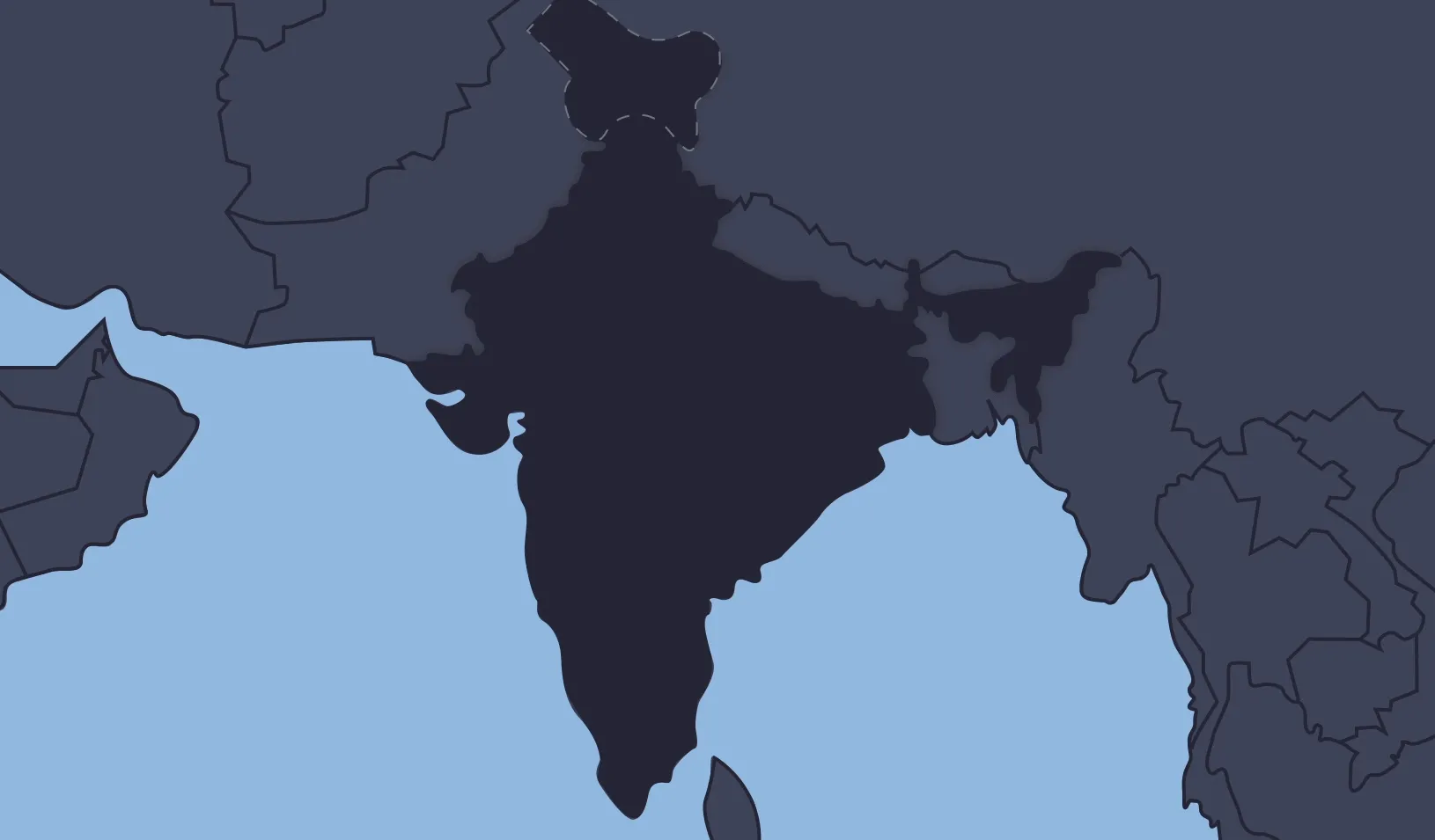 An illustration of a map of India with small electric grids