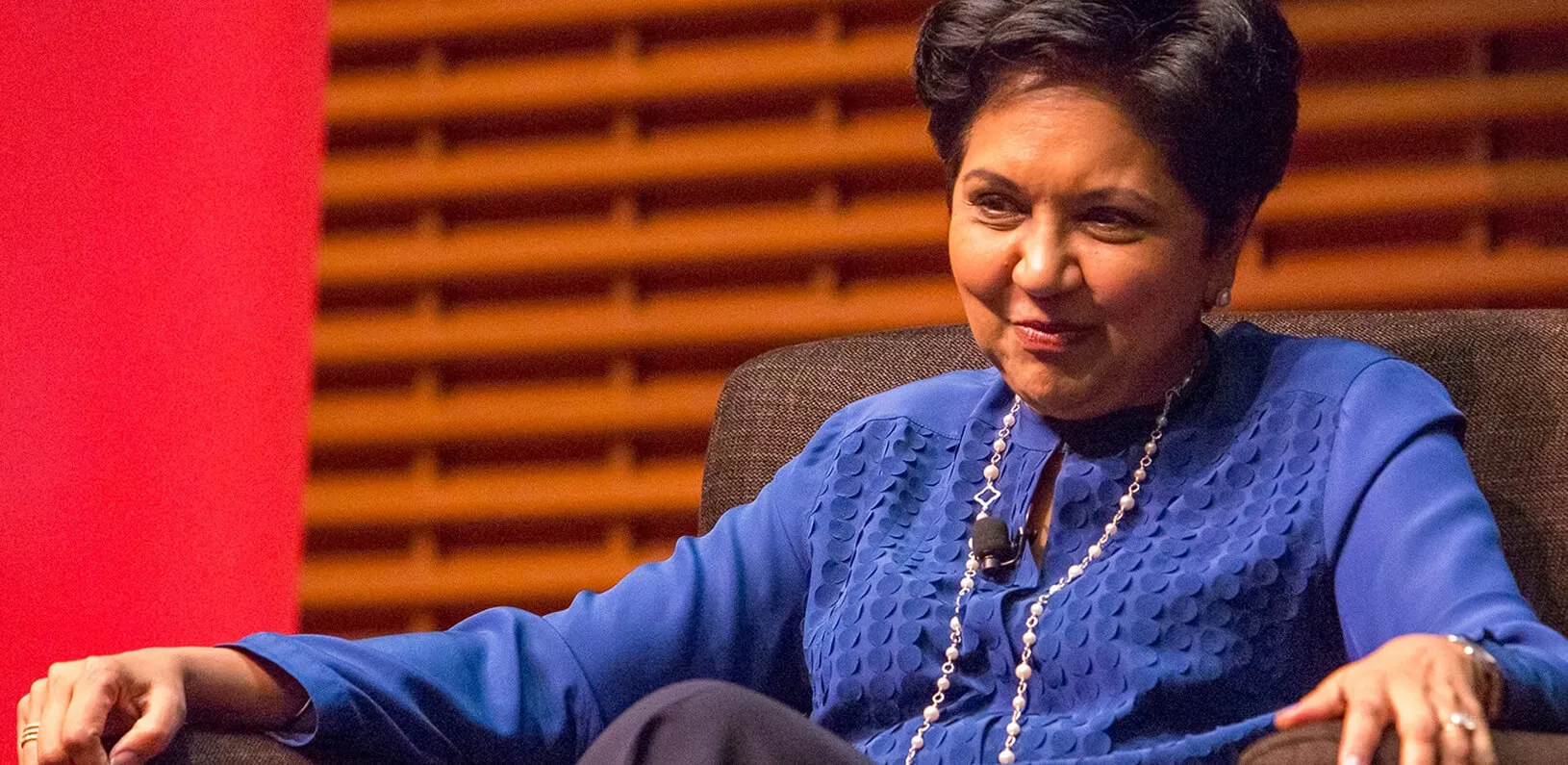 Indra Nooyi spoke to Stanford GSB students at a View From The Top event in May
