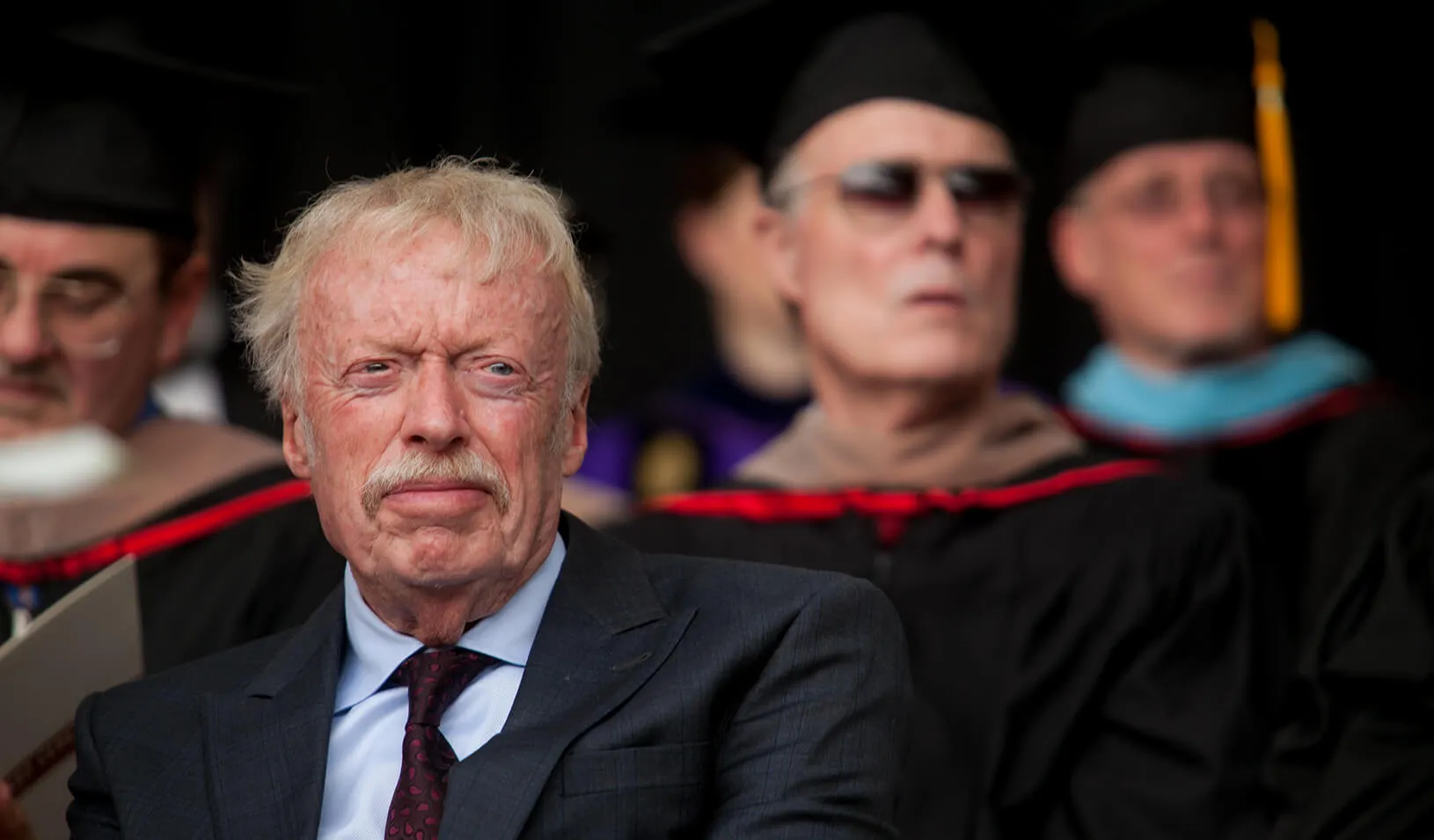 Phil Knight at the 2014 Stanford GSB Graduation. Credit: Saul Bromberger