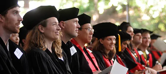 Stanford GSB graduates at diploma ceremony