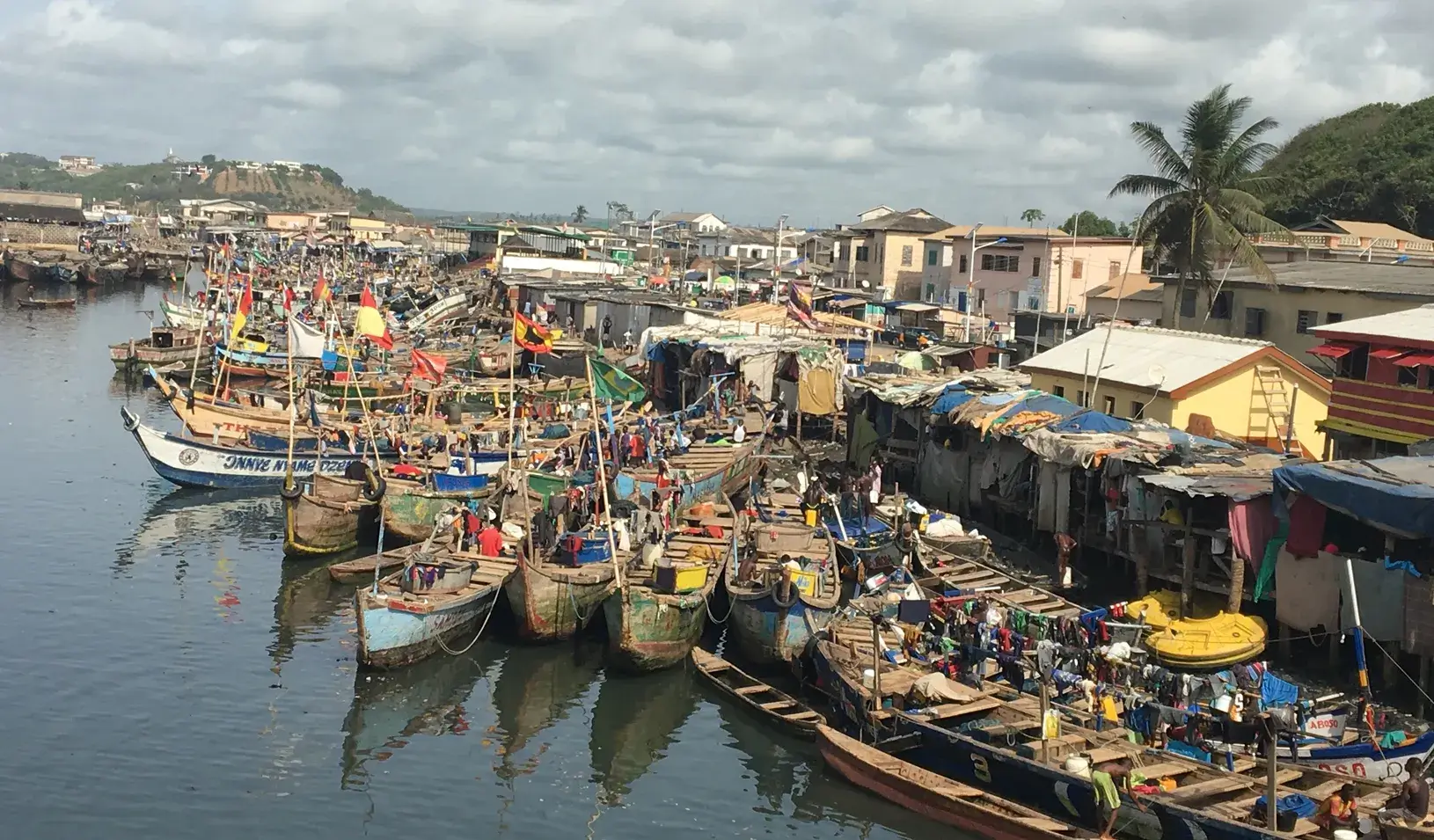 Fishing village of Elmina in Ghana 