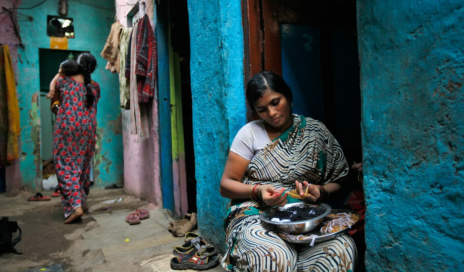 A woman in Mumbai