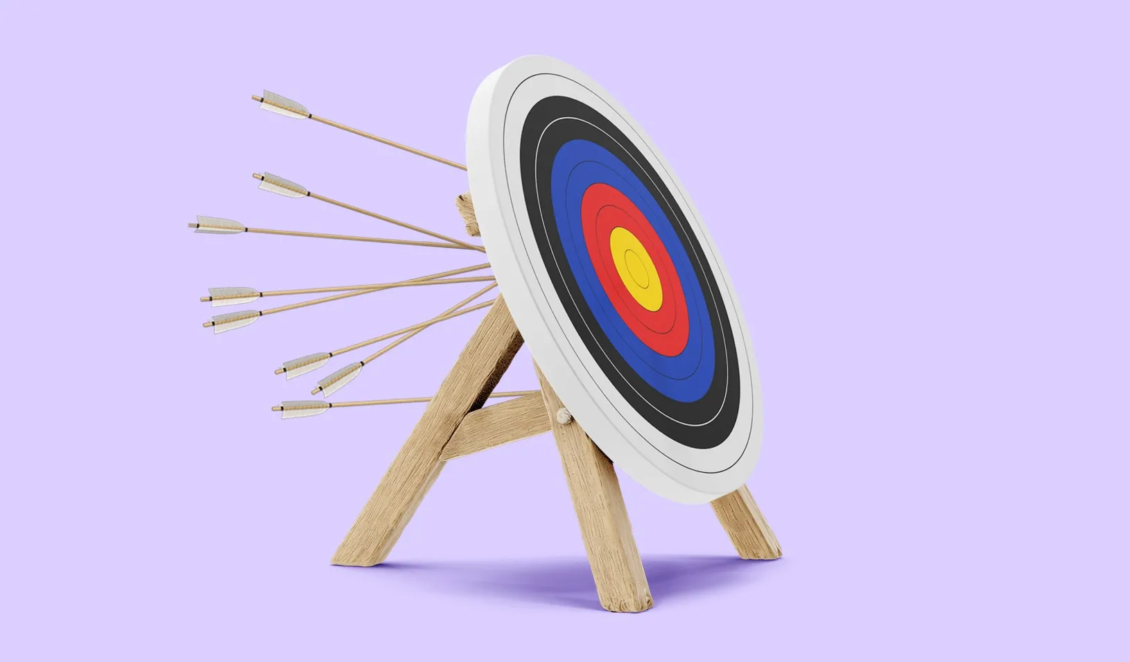 A photo-illustration of a target with arrows sticking out of the back. Credit: Alvaro Dominguez