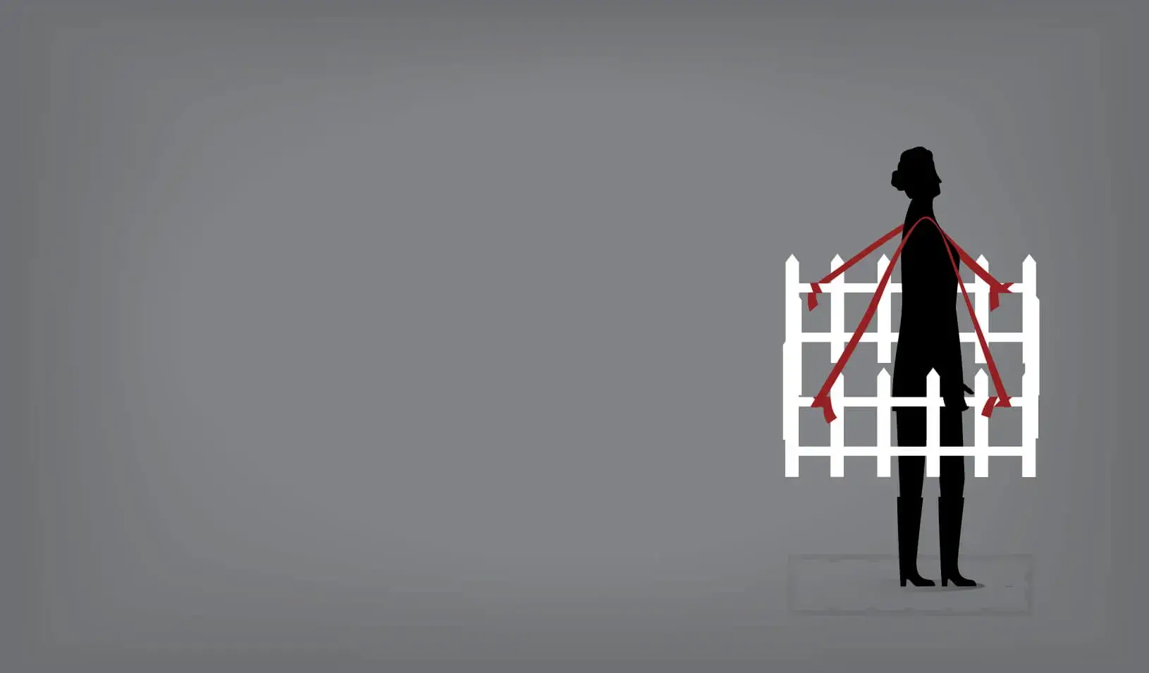 A woman is fenced into a small area | iStock/dane_mark