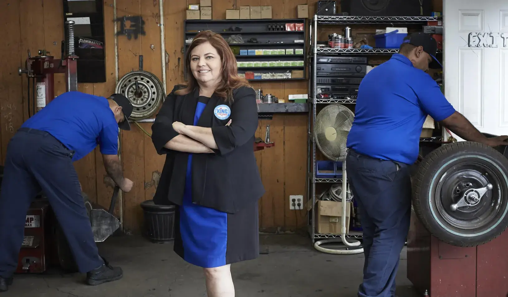 Maria Ureña, owner of King Automotive Services in Moreno Valley, California. Credit: Alyson Aliano