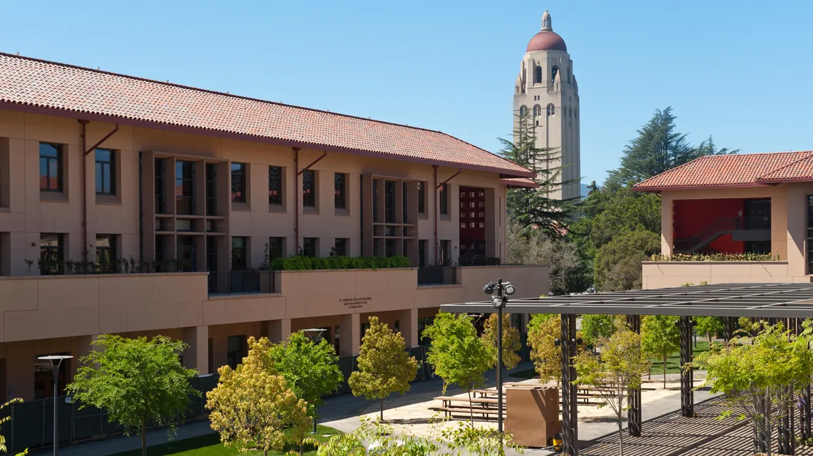 Knight Management Center with Hoover Tower in background