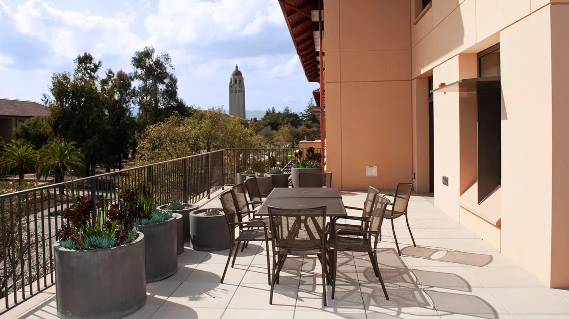 Terrace on second floor of Patterson Building