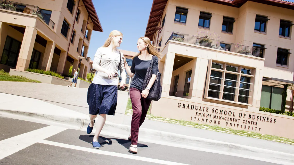 Female students at Knight Management Center