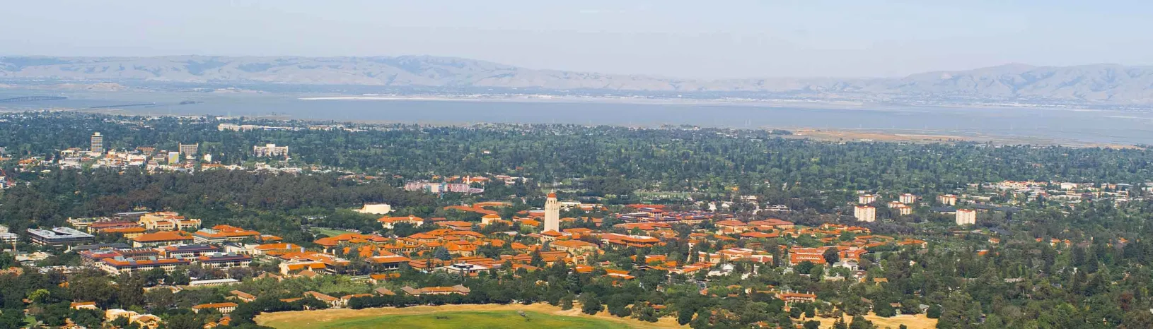 View of Silicon Valley including Stanford