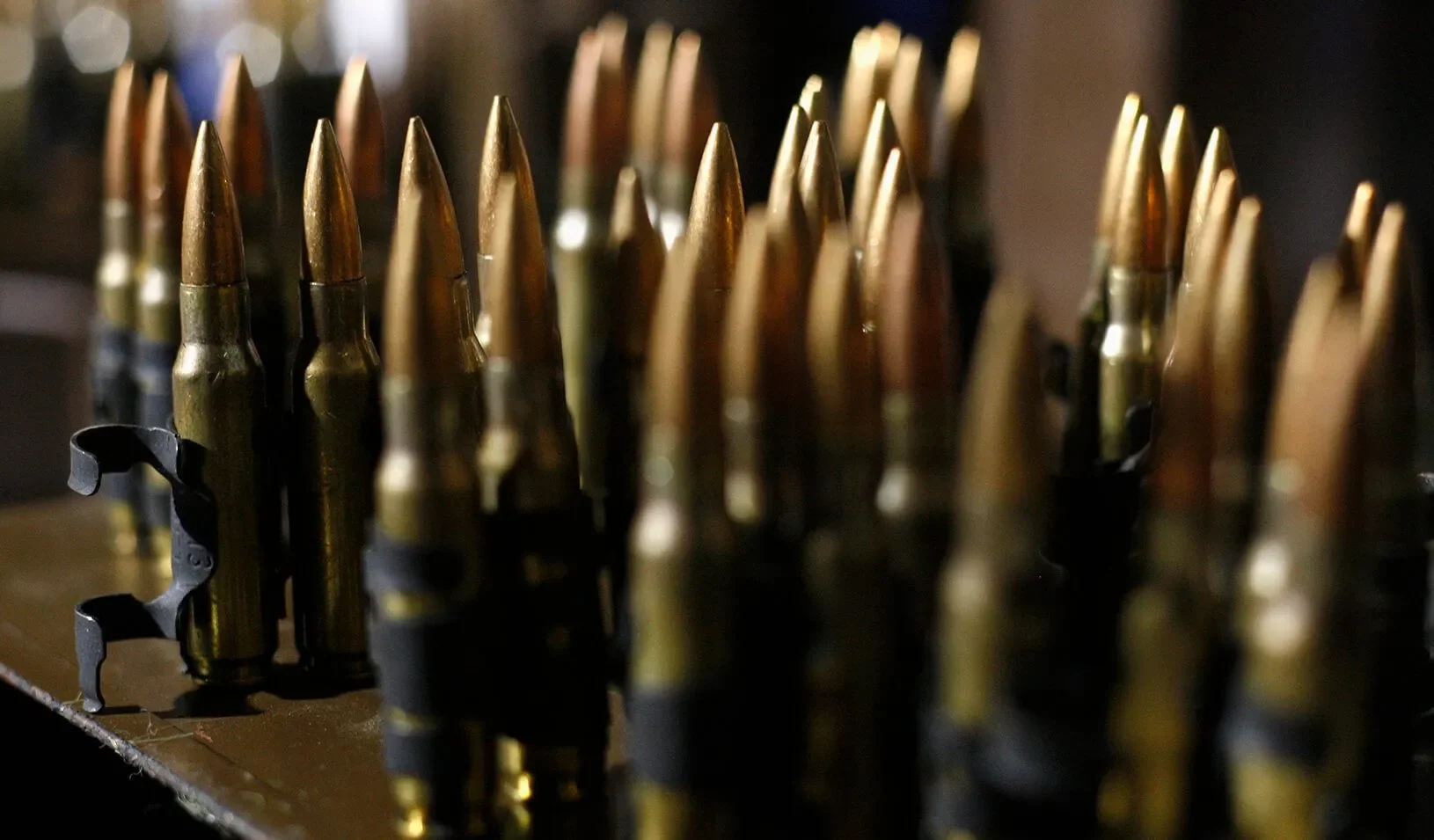 Seized ammunition is displayed at a customs facility. | Reuters/Jose Luis Gonzalez