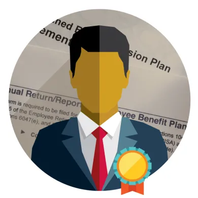 An employee getting rewarded