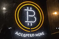 Neon Bitcoin sign