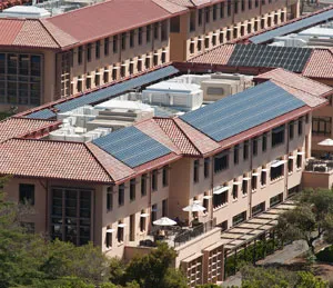 Aerial view of Knight Management Center buildings