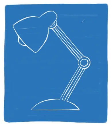 An illustration of a lamp
