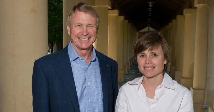 Noel Fenton, MBA ’63, and his daughter, Wendy McAdam, MBA ’97