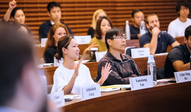 MSx students in a classroom at the Knight Management Center. Credit: Elena Zhukova