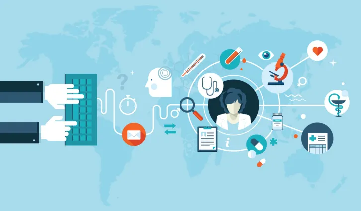 A computer links to many health care issues.| iStock/Varijanta