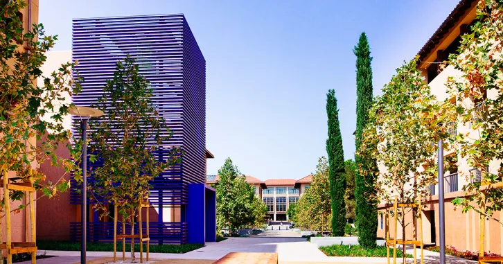 External view of Highland Hall looking toward Serra St. | | Elena Zhukova