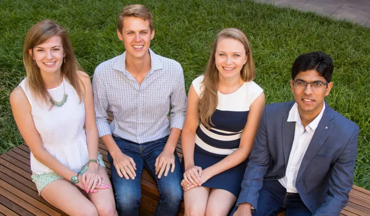 From left: Sarah Hinkfuss Zampardo, Jack Marzulli, Samanthe Tiver Belanger, Animesh Agrawal