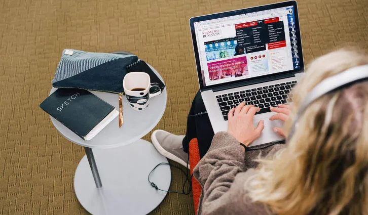 Student working on their laptop. Credit: Anastasiia Sapon