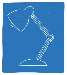 An illustration of a lamp