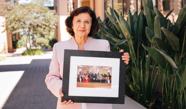 Office Artifact: Annamaria Lusardi’s Photo with Ben Bernanke