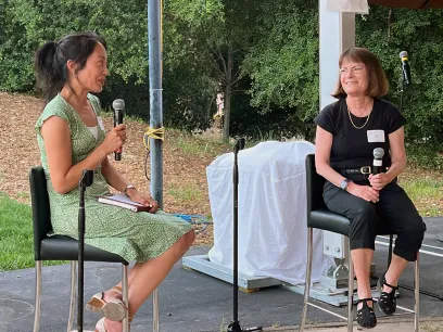 Grace Yuan, MBA '03 and Dr. Abby King